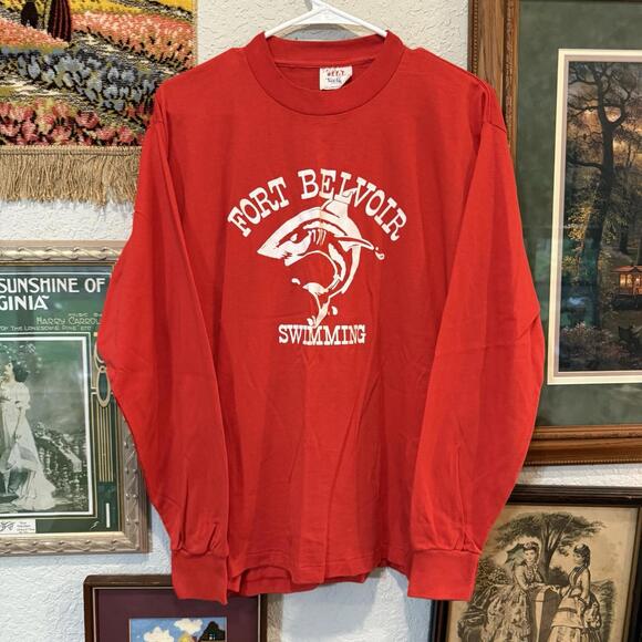 American Vintage Other - Vintage‎ 70s/80s RARE Fort Belvoir D.C. Military Swimming Shirt Size Large